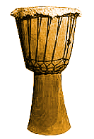 Djemb� (also Jembe or Djimb�). Origin: West Africa, mainly used in Senegal, Gambia, Guinea, Mali, C�te d'Ivoire and Burkina Faso. Whenever you are lost on this site, just click on the djembe and you will come back to the main page of Musiques d'Afrique